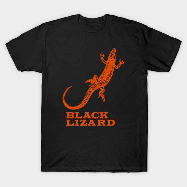 Black Lizard - red T-Shirt by ThirteenthFloor